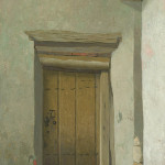 Door in a farmhouse at Chaudenay, France