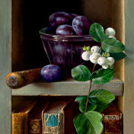 Chest with plums